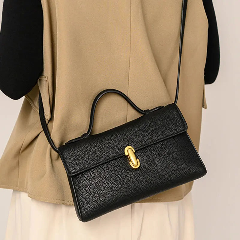 2025 New Women's Bag High Quality Genuine Leather Women Shoulder Bag Fashion Crossbody Square Bags Female Handbags