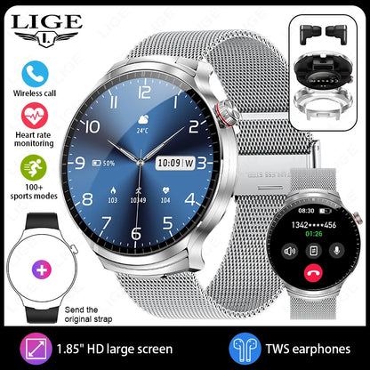 2026 New TWS 2 in 1 Smart Watch with Earbuds Bluetooth Call Earphone Smartwatch Men Women Heart Rate Monitor Sport Music Watches