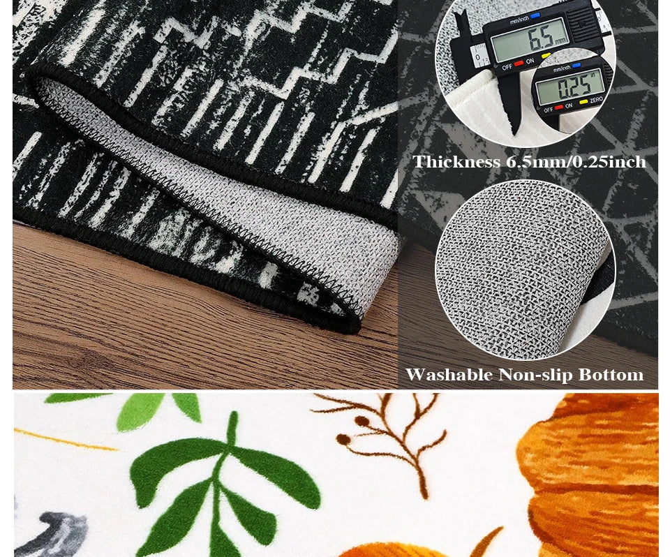 Vintage Floral BOHO Rugs Living Room Large Area Carpet Bedroom Floor Mats Foldable Machine Washable Rug Long Strip Runner Mat 러그
