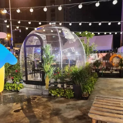 Prefab Polycarbonate Winter Geodesic Clear Dome Tent Green Dome House