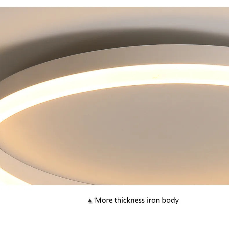 Modern Bedroom led Ceiling Lights Round Remote Control Dimmable led Living Room Ceiling Light White/Black Indoor Ceiling Lights