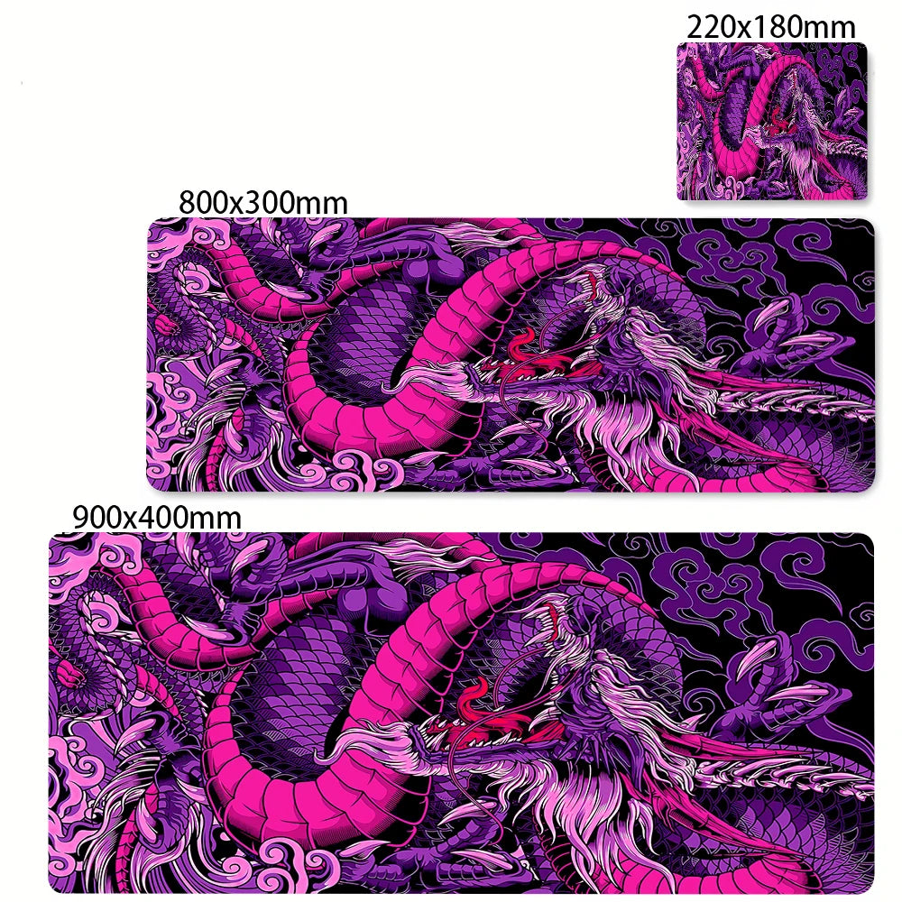 Black and White Dragon Mouse Pad Large Gaming Mousepads Computer Mousepad Mouse Mat 90x40cm Desk Pads For PC Keyboard Mats Table