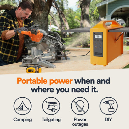 Gaiaray Portable Power Station 100W 220V 110V Power Supply Solar Generator Outdoor Backup Power LED With Solar Panel For Camping