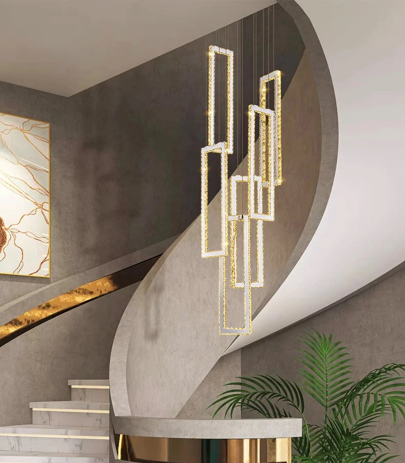 Modern home decoration salon lamps for living room smart crystal Pendant lights dining room indoor lighting