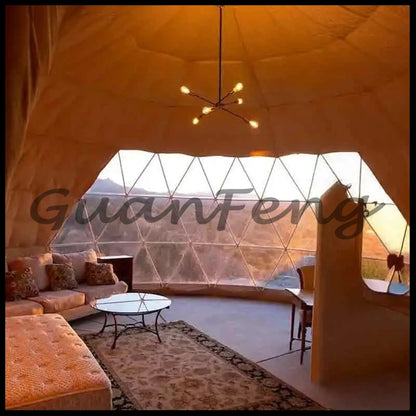4 Season Glamping Dome Tent, Luxury PVC Canvas Living Dome, Factory Direct Cheap Price for Hotel & Leisure Use