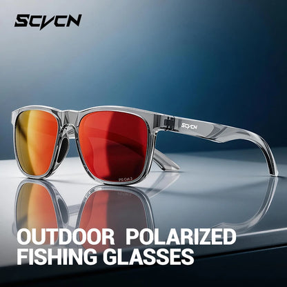 Scvcn Polarized Fishing Glasses UV400 Protect Eyes from Sunlight Anti-glare Lenses Professional Outdoor Driving Sunglasses