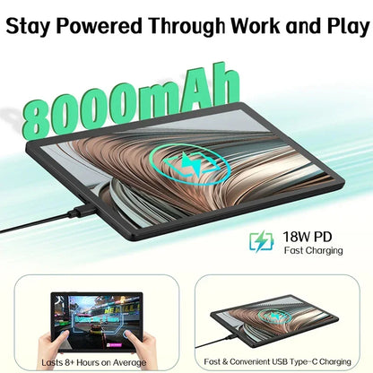 Android 15 10.95inch Tablet PC with High Capacity 8000mAh Battery, 12GB RAM +128GB ROM, 512GB Expand, Octa-core, GMS Certified