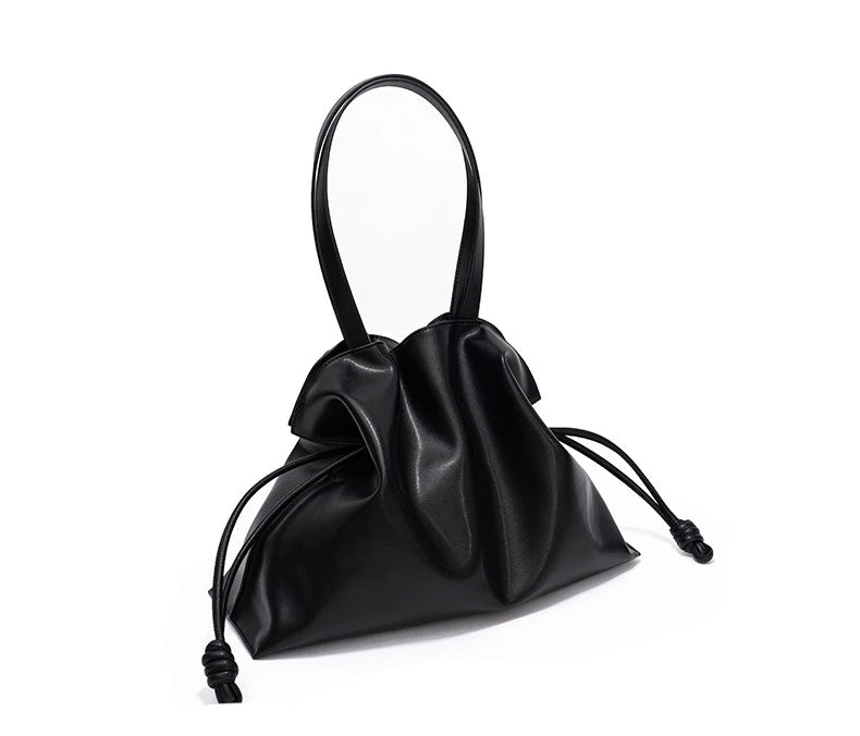 100% Genuine Leather Extra Large Shoulder Bags Women Handbag Bucket Bag Fashion Luxury Designer String Tote Tassel Clutch Bolsas