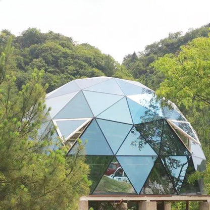 Customizable 4-season outdoor camping transparent bubble house star view geography dome glass tent hotel spherical glass room