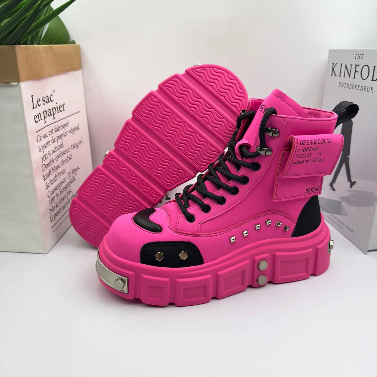 2025 Spring and Autumn Men Male Ruffian Handsome Fried Street High-top Trend Increases Thick Bottom Niche Trend Chelsea Boots