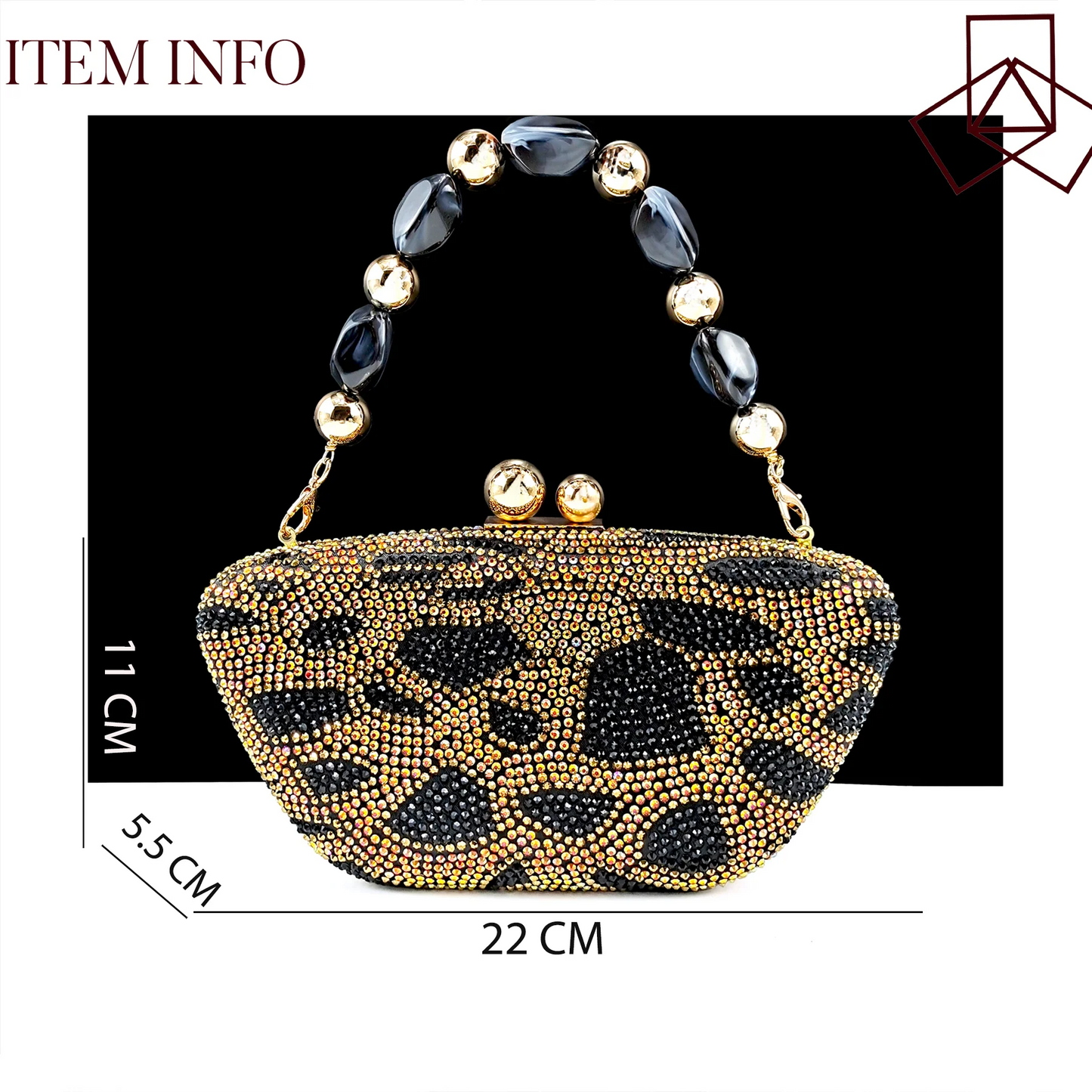 Nigeria Women's Open Toe High Heels Package Set Leopard Colorblocking Hot Rhinestones Fashion Sexy High Heels