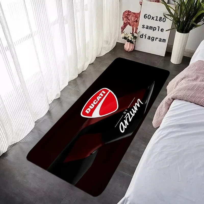 New Arrival Ducati Logo Motorcycle Floor Mat Non-Slip Garage Carpet for Bike