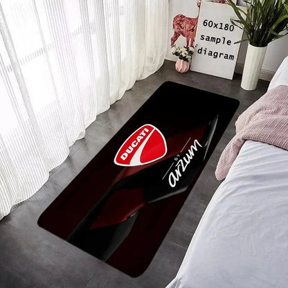 New Arrival Ducati Logo Motorcycle Floor Mat Non-Slip Garage Carpet for Bike
