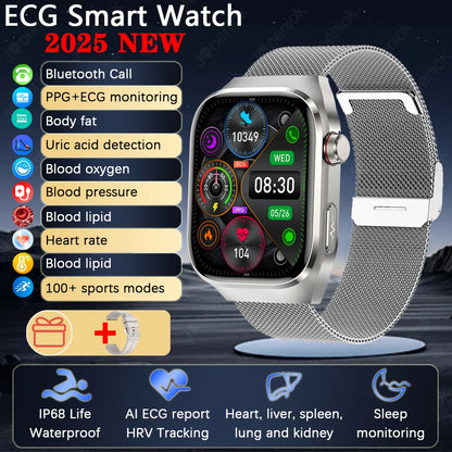 TK16 Smart Watch Men 2.04 Inch Amoled Bluetooth Call AI Voice ECG Health Monitoring SOS Sports Fitness Tracker Women Smartwatch