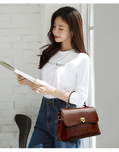 Luxury Large Capacity Multilayer Shoulder Messenger Bag High Quality Leather Handbag Women Designer Crossbody Sac Female Tote