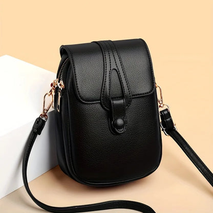 Stylish Flip Open Pu leather Crossbody Bags for Women Versatile Shoulder Purses Phone Pouch Pocket