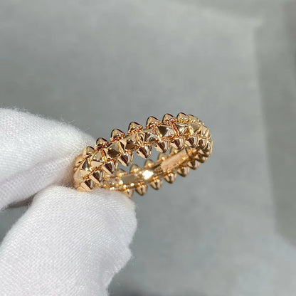 S925 Silver With Rose Gold Wide Rivet Ring Men Women's Classic Design Temperament Fashion Brand Party Luxury Jewelry