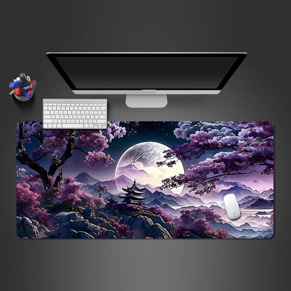 Mouse Pad Sakura Landscape Desk Accessories Mat Gamer Rug Xxl Keyboard Pad 1000X500x3MM Desk Mat Office Carpet Gaming Mouse Mats