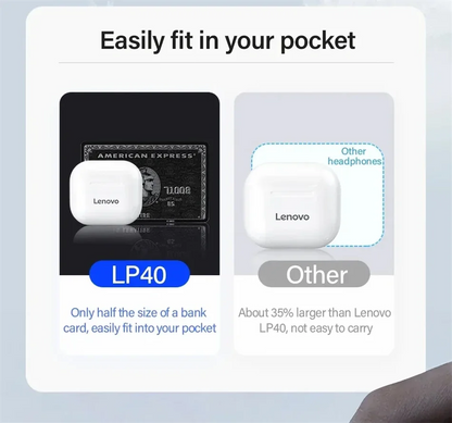 Original Lenovo LP40 Wireless Headphones TWS Bluetooth Earphones Touch Control Sport Headset Stereo Earbuds For Phone Android