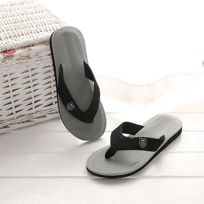 Men Flip Flops Beach Sandals Summer Slippers Non-Slip Casual Flat Shoes 2024 Slippers Indoor House Shoes For Men Outdoor Slides