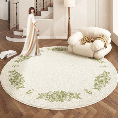 European Style Rugs for Bedroom Home Fluffy Soft Floor Mat Thicken Plush Living Room Decoration Round Carpet Washable Lounge Rug