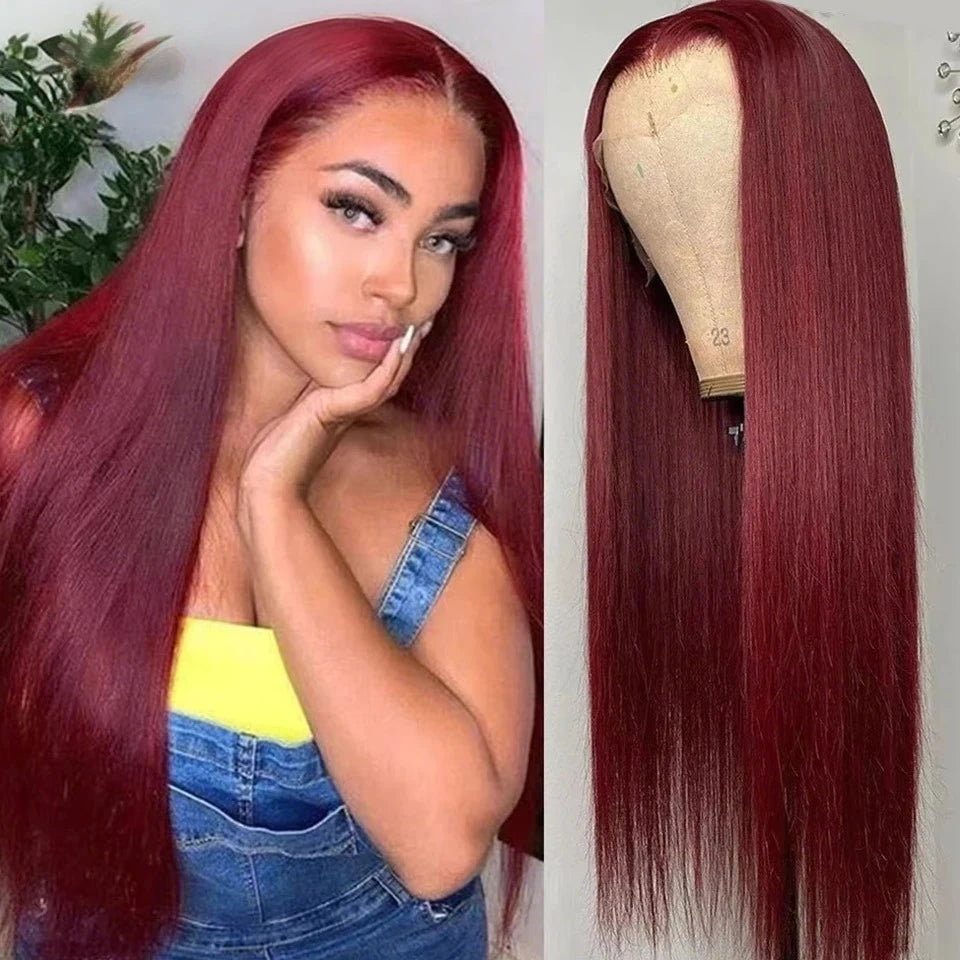 Debut Blonde Straight Lace Front Wigs 13x6x1 Lace Part Human Hair Wig For Women Transparent Lace Highlight Colored Remy Hair