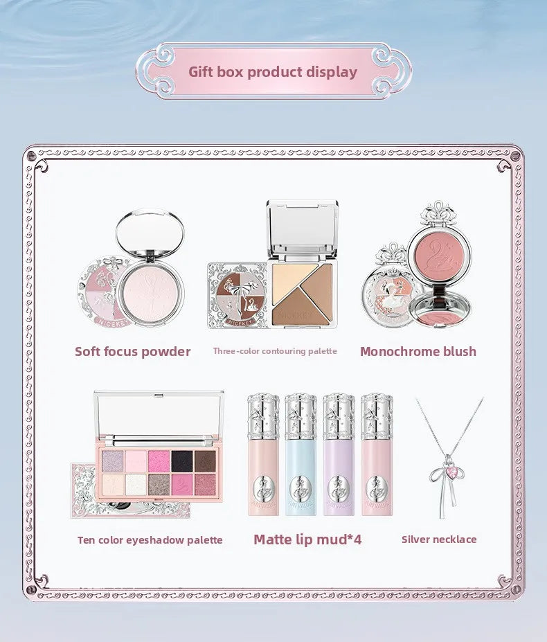 Cosmetic Sets Ballet Makeup Gift Box Cheek Blush Red Lip Glaze Eye Shadow Professional Concealer Bronzer All In One Girl Gift