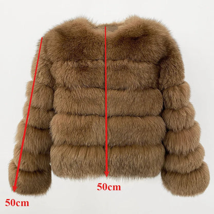 OFTBUY Wholesale Natural Raccoon Fox Fur Coat New High Quality Winter Jacket Women Fluffy Real Fur Clothing Outerwear Streetwear