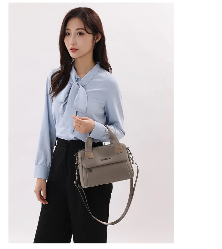 Ladies Lightweight Shoulder Bag Waterproof Nylon Handbag for Commuter Work Casual Crossbody Bags for Women Messenger Bag