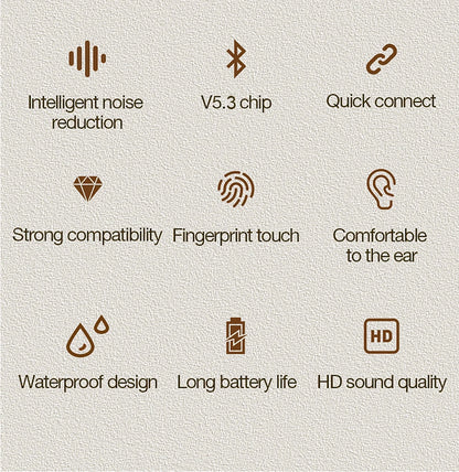 Choice ERAZER Airs Pro Wireless Bluetooth Earphones Touch Screen Headphones HiFi Earbuds ANC Noise Reduction Headsets HD Call