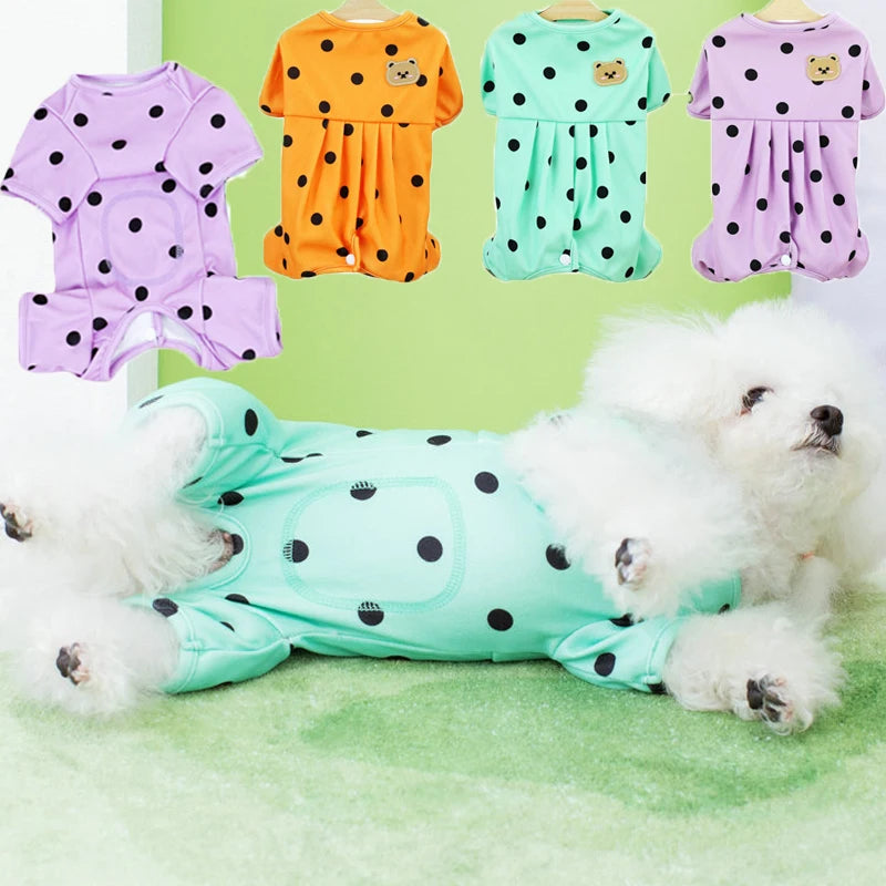 Dog Clothes Green Purple Dog Costume Suits Wrapped Belly Overalls Tracksuit For Small Dogs Chihuahua York Puppy Jumpsuit Pajamas