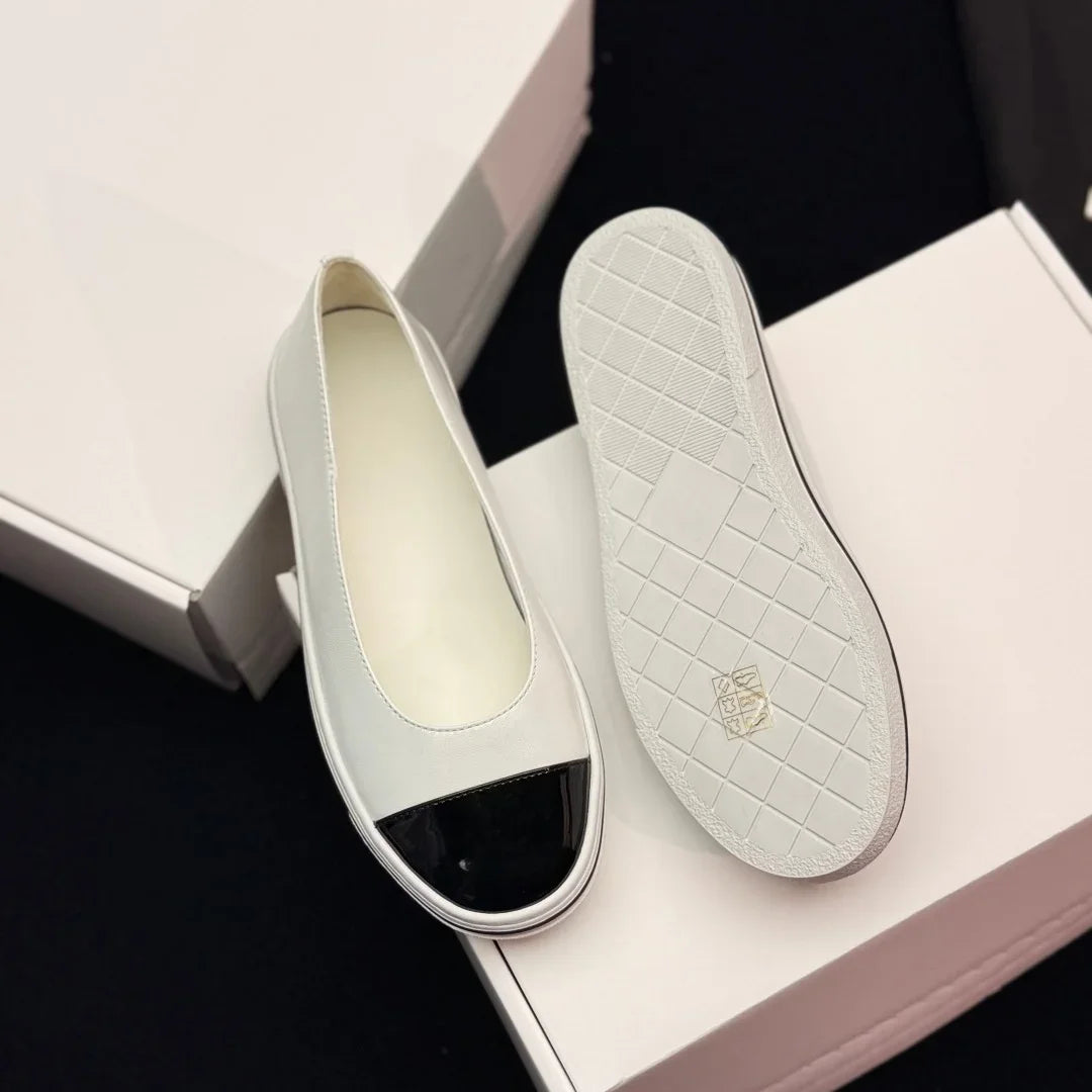 Luxury Brand Commuter Shoes Women's Slip-on Versatile Casual Shoes Casual Shoes Lambskin Material Stylish Casual Flat Shoes