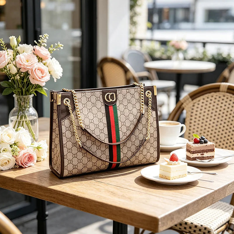 2026 New Luxury Women Handbag High Texture Large Size Shoulder Bag Fashion Commuter Daily Casual Tote Purse
