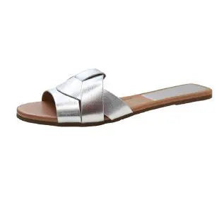 Flat Slippers Casual Shoes Woman 2026 Trend Luxury Summer Elegant Dresses Sandals Beach Designer House Round Toe Brand Bathroom