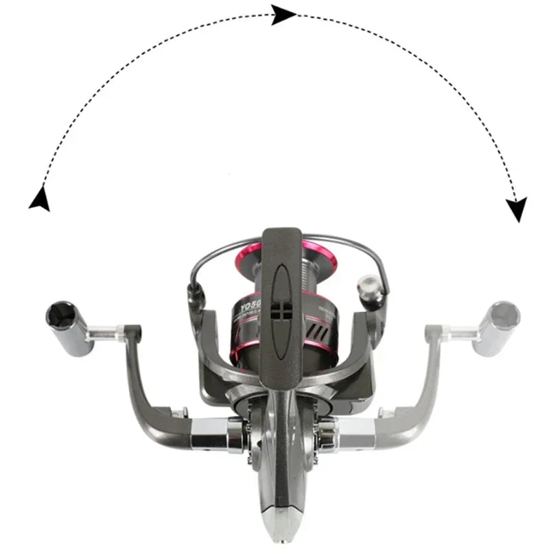1000-7000 Series Metal Wire Cup 5.2:1 Gear Ratio, 26LB Max Drag, Spinning Fishing Reel, For Freshwater Saltwater Carp Fishing