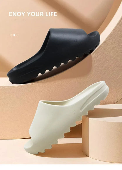 Brand High Quality Super Soft EVA Sole Summer Slippers for Men Bathroom Slippers Home Slides Couple Beach  Male Slipper