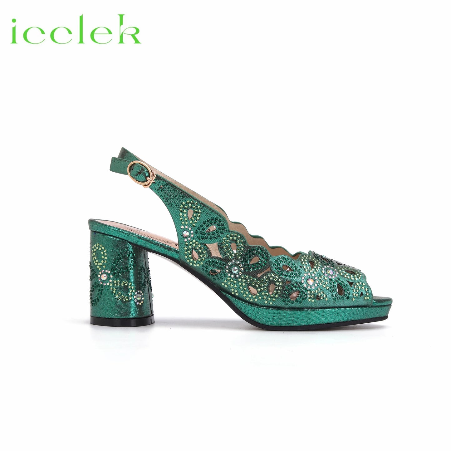 New Fashionable Coffee Color Peep Toe Ladies Shoes Matching Bag Set For Nigerian Women Wedding Party Pump