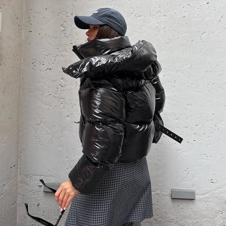 Detachable Sleeve Hooded Quilted Jackets 2026 Winter Ladies Solid 2-in-1 Zippers Waistcoat Cotton Coats Women's Warm Outwear