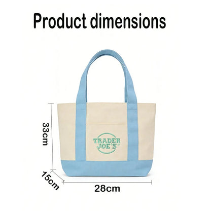 Canvas Tote Bag With Zipper, Multi-Pocket Women's Shoulder Bag, Multiple Pockets Can Hold Daily Necessities Travel Items