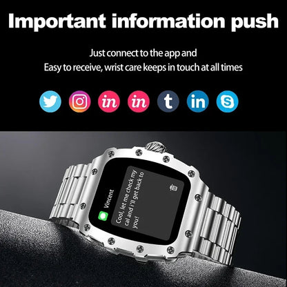 New Trend Smart Watch 1.76 inch AMOLED 3D Dynamic Dial IP67 Waterproof Bluetooth Call NFC Voice Assistant Men Sports Smartwatch