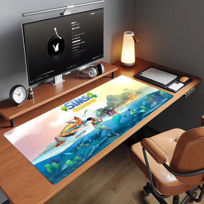The S-Sims 4   Mouse Pad Non-slip Rubber Computer Mat Gamer Balance Decoracion Deskmat Laptop Office Large