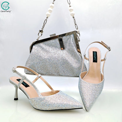 Nigerian Style Large Capacity Shoulder Bag African Ladies Wedding Party Shoes Or Commuter Shoes And Bag