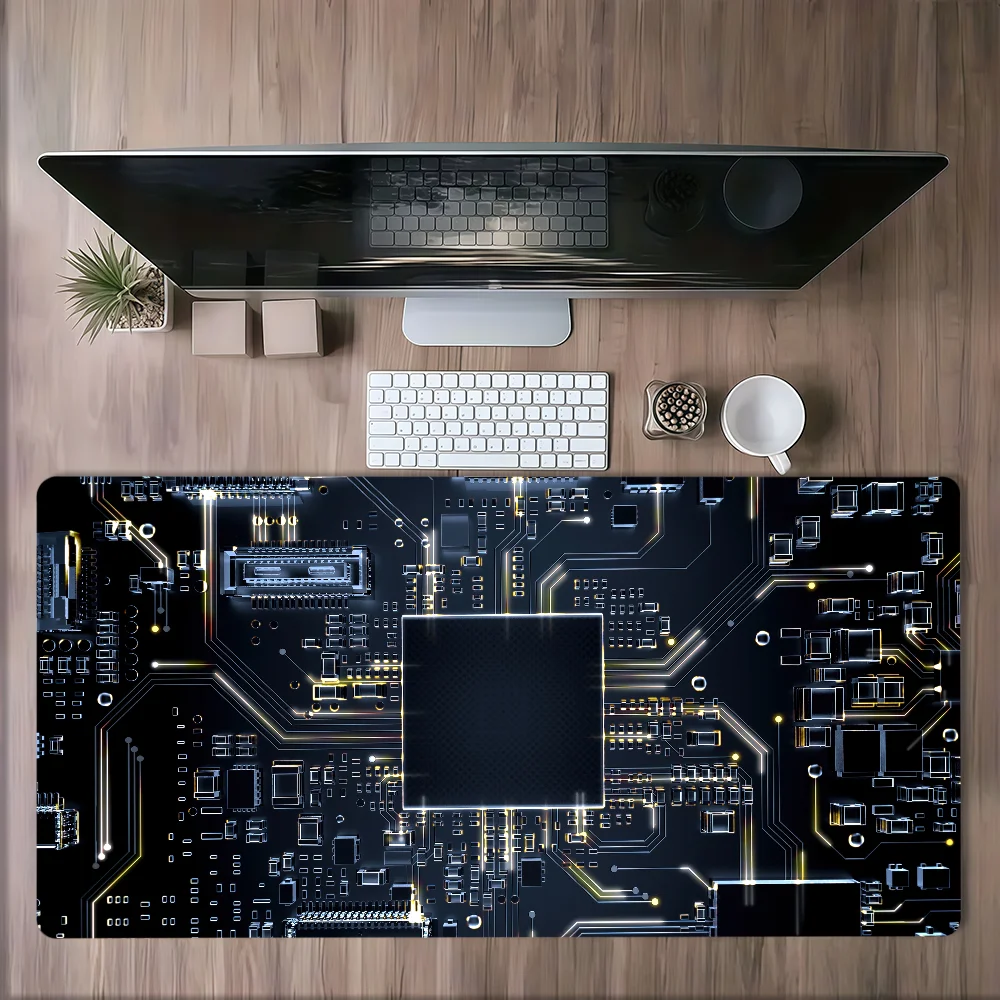 Mechanical Circuit Board Inside M-Motherboard  Mouse Pad Non-slip Thickened Large Writing Lockedge Gaming Cushion Office Student
