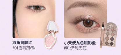 Flowerknows Gift Box Makeup Set Little Angel Full Box Lip Glaze Blusher Shell Jewelry Flower Know Birthday Gift Kit