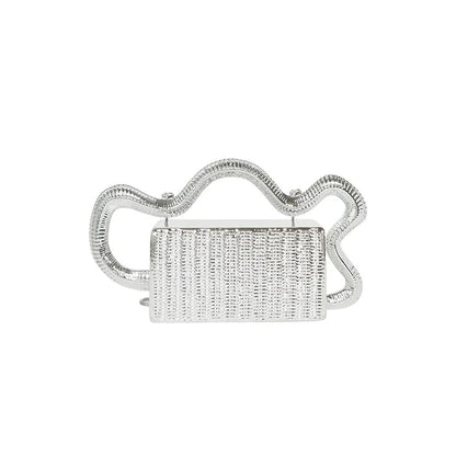 2026 Luxury Designer Women's Shoulder Bags Silver Evening Clutch Bag Trend Clip Party Purse Fashion Crossbody Handbag