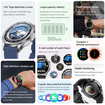 2025 New For OPPO Watch X2 GPS Smart Watch Men High-end Business Men Bluetooth Call IP68 Waterproof Fitness Tracker Smartwatches