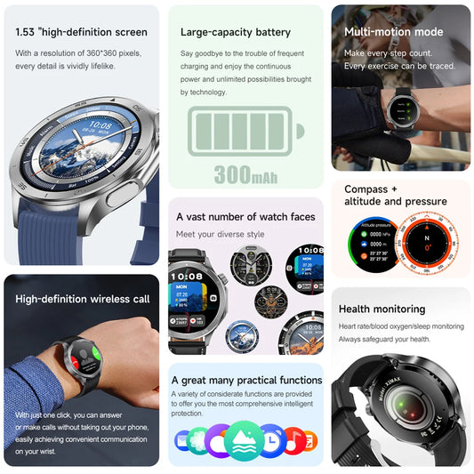 2025 New For OPPO Watch X2 GPS Smart Watch Men High-end Business Men Bluetooth Call IP68 Waterproof Fitness Tracker Smartwatches