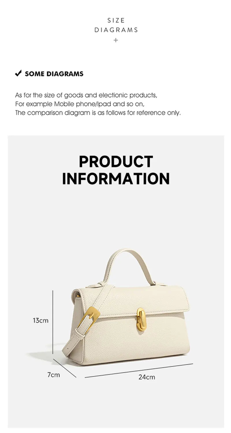 2025 New Women's Bag High Quality Genuine Leather Women Shoulder Bag Fashion Crossbody Square Bags Female Handbags