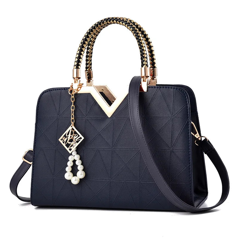 Top-handle Bags Designer Shoulder Bag for Women Fashion Handbags High Quality Unusual Pu Shell Bags Beading Zipper Luxury Brand