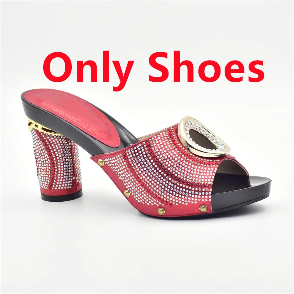 New Shoes and Bag Set African Sets Green Color Italian Shoes with Matching Bag for Women Nigerian Shoes and Bag Set for Wedding